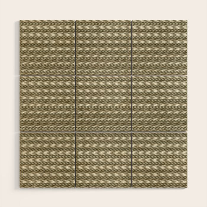 Cozy Knit Texture Grey Beige  Wood Wall Art Gallery Image 1