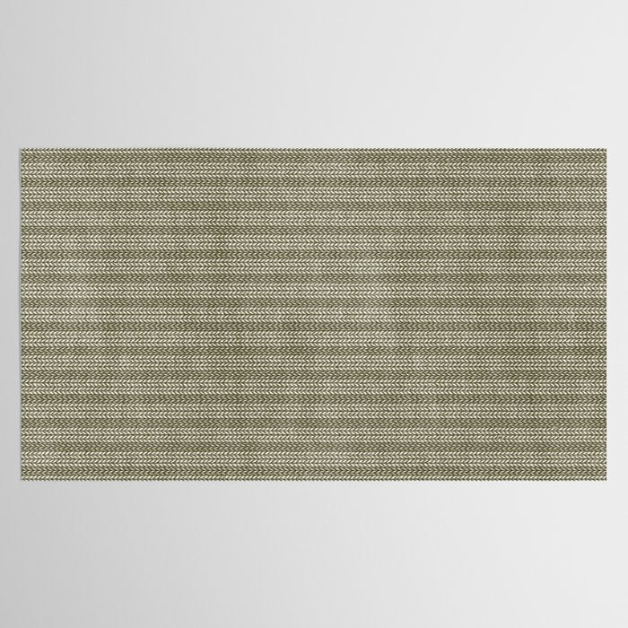 Cozy Knit Texture Grey Beige  Tablecloth Gallery Image 2