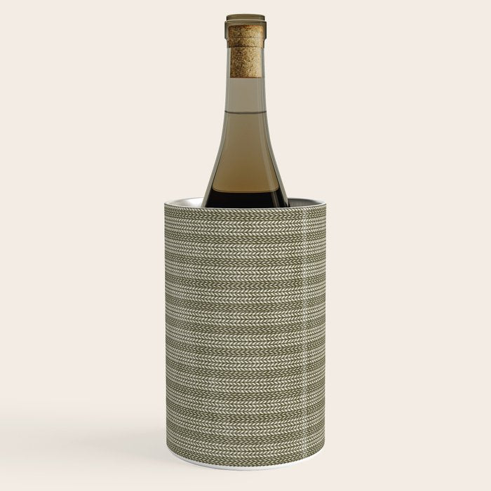 Cozy Knit Texture Grey Beige  Wine Chiller Gallery Image 3