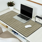 Cozy Knit Texture Grey Beige  Desk Mat Gallery Image 2