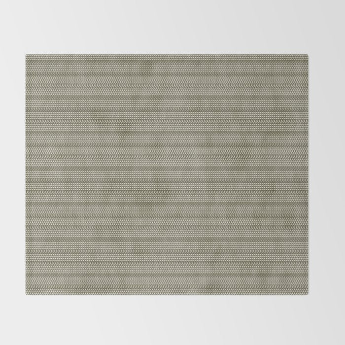 Cozy Knit Texture Grey Beige  Throw Blanket Gallery Image 2