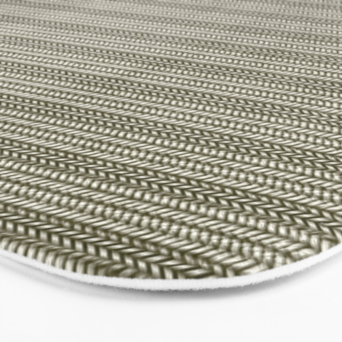 Cozy Knit Texture Grey Beige  Bath Mat Gallery Image 3