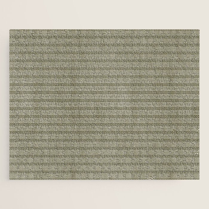 Cozy Knit Texture Grey Beige  Jigsaw Puzzle Gallery Image 1