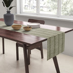 Cozy Knit Texture Grey Beige  Table Runner Gallery Image 2