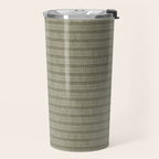 Cozy Knit Texture Grey Beige  Travel Mug Gallery Image 2