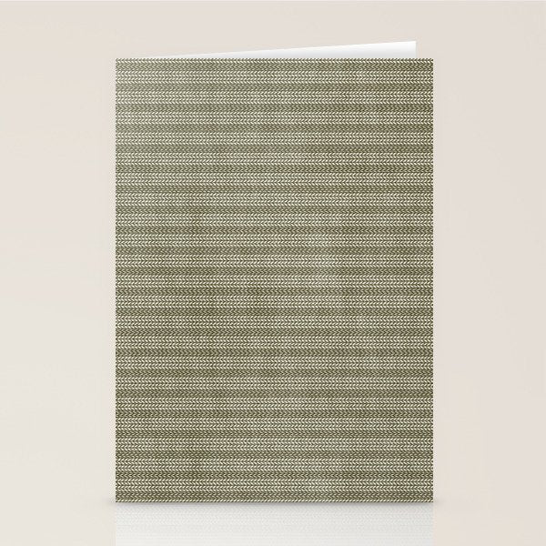 Cozy Knit Texture Grey Beige  Stationery Card Gallery Image 1