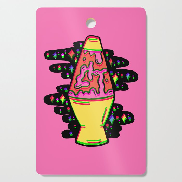 Lit Lava Lamp in pink in 3D Cutting Board Gallery Image 1