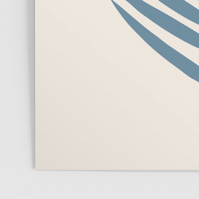 Palm Leaf Blue And Cream Poster Gallery Image 3