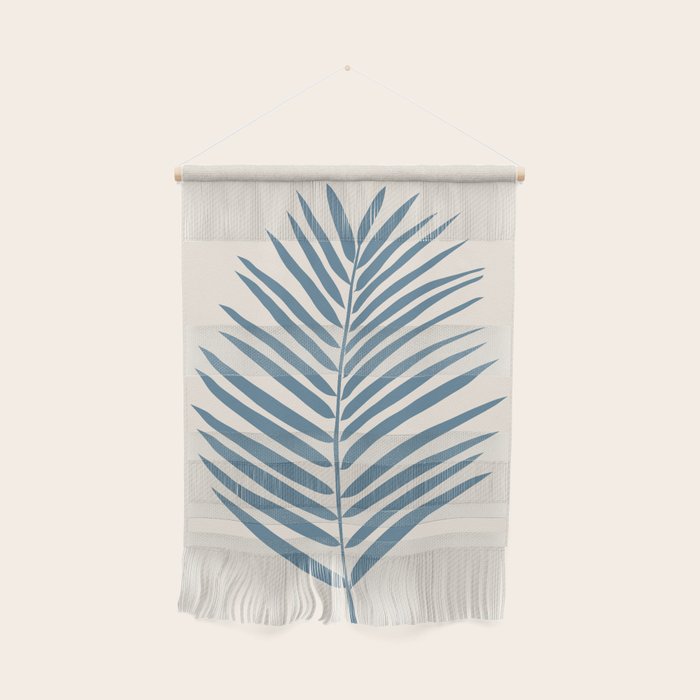 Palm Leaf Blue And Cream Wall Hanging Gallery Image 1