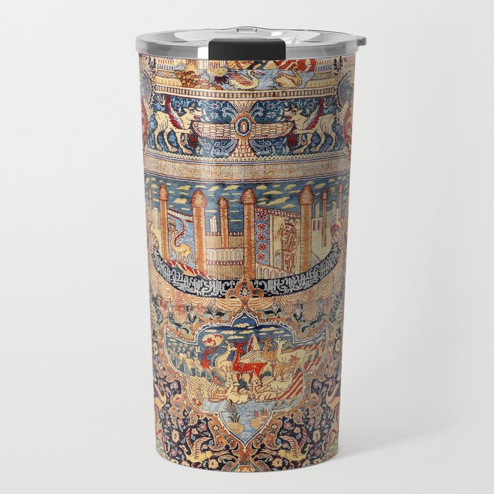Golden City Antique Persian Kashmar Travel Mug Gallery Image 1