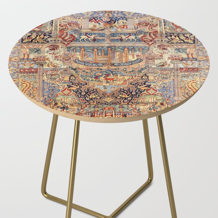 Golden City Antique Persian Kashmar Side Table Gallery Image 2