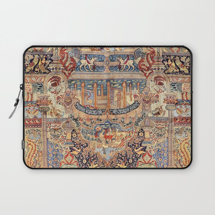 Golden City Antique Persian Kashmar Laptop Sleeve Gallery Image 1