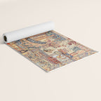 Golden City Antique Persian Kashmar Yoga Mat Gallery Image 2