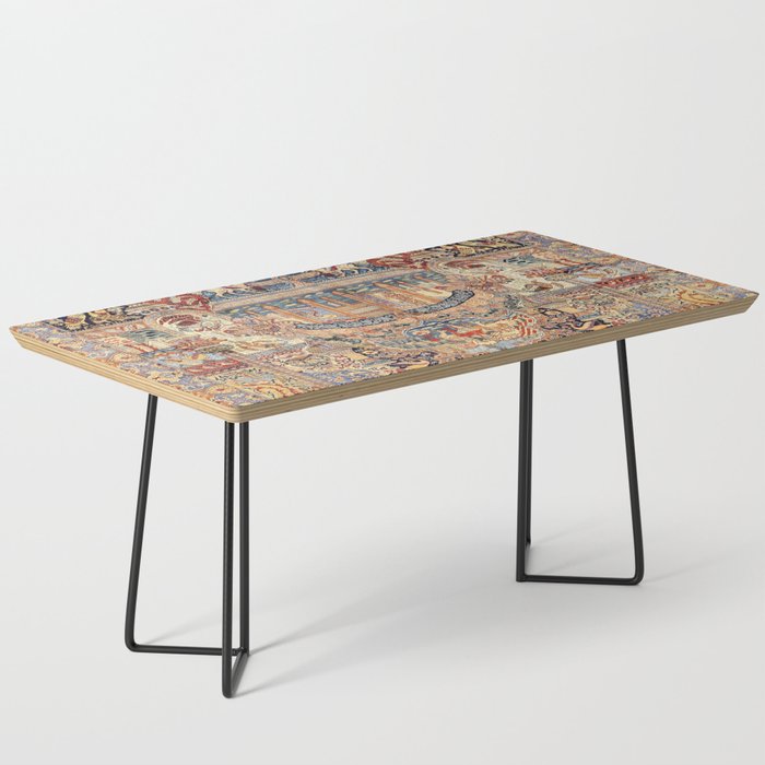 Golden City Antique Persian Kashmar Coffee Table Gallery Image 1