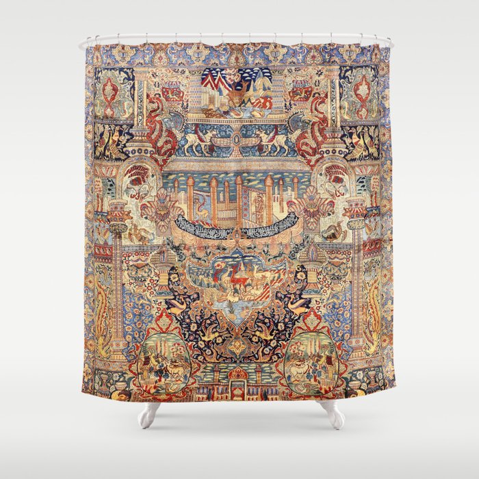 Golden City Antique Persian Kashmar Shower Curtain Gallery Image 1
