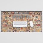Golden City Antique Persian Kashmar Desk Mat Gallery Image 1