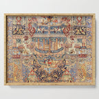 Golden City Antique Persian Kashmar Serving Tray Gallery Image 1