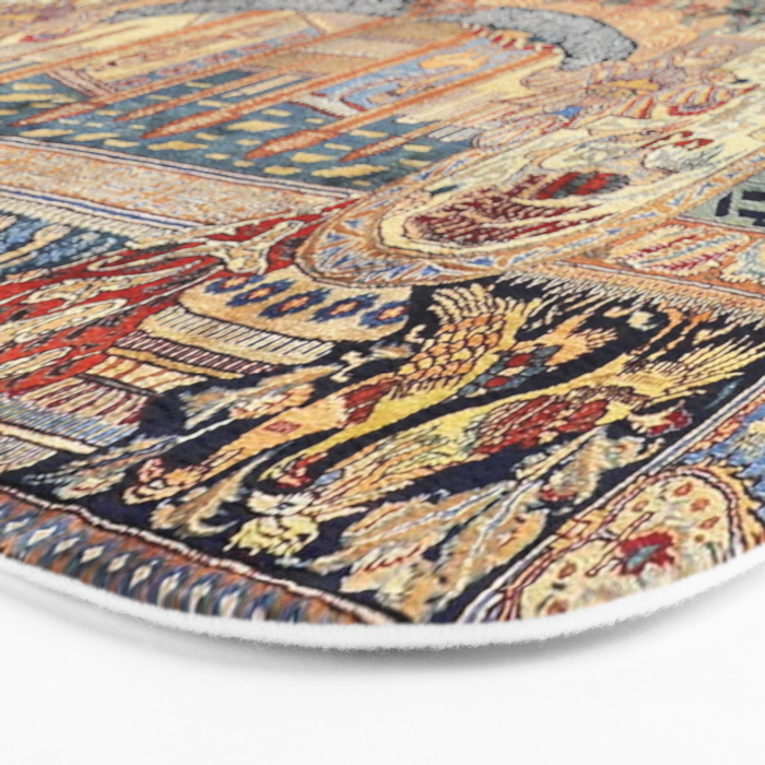 Golden City Antique Persian Kashmar Bath Mat Gallery Image 3