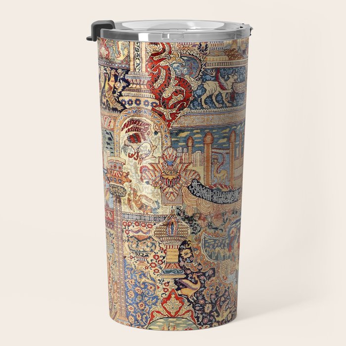 Golden City Antique Persian Kashmar Travel Mug Gallery Image 3