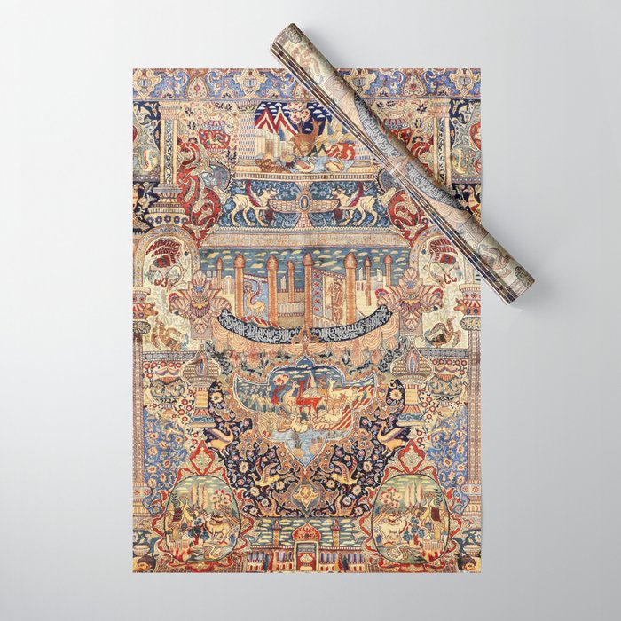 Golden City Antique Persian Kashmar Wrapping Paper Gallery Image 1