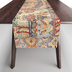 Golden City Antique Persian Kashmar Table Runner Gallery Image 1