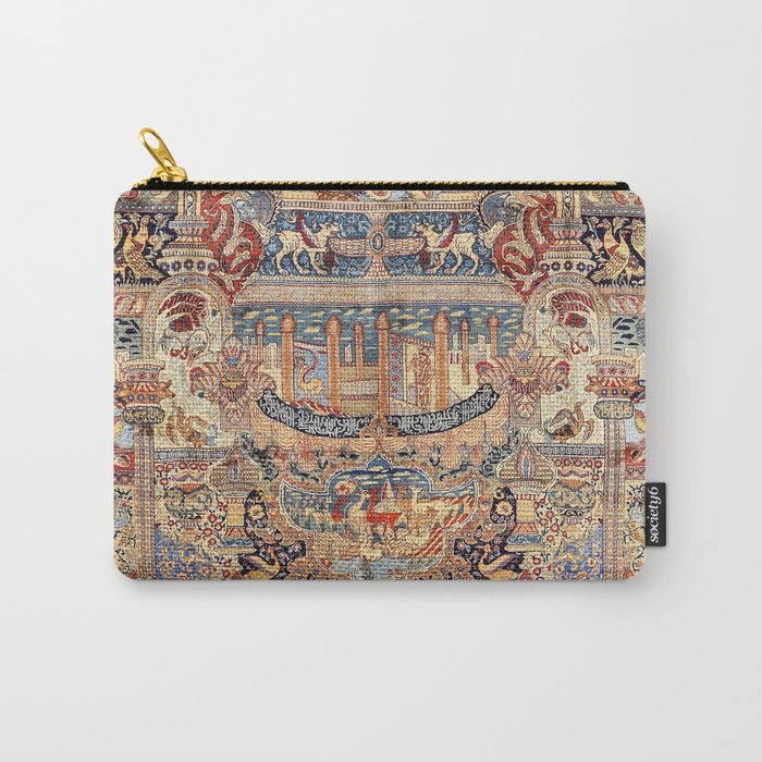Golden City Antique Persian Kashmar Carry All Pouch Gallery Image 1