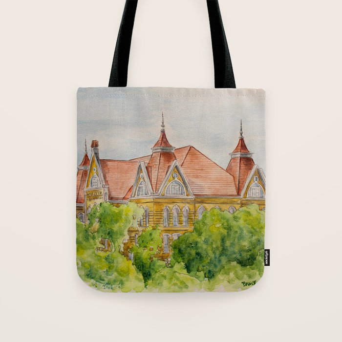Texas State (SWT) University Old Main Building, San Marcos, TX Tote Bag Gallery Image 1