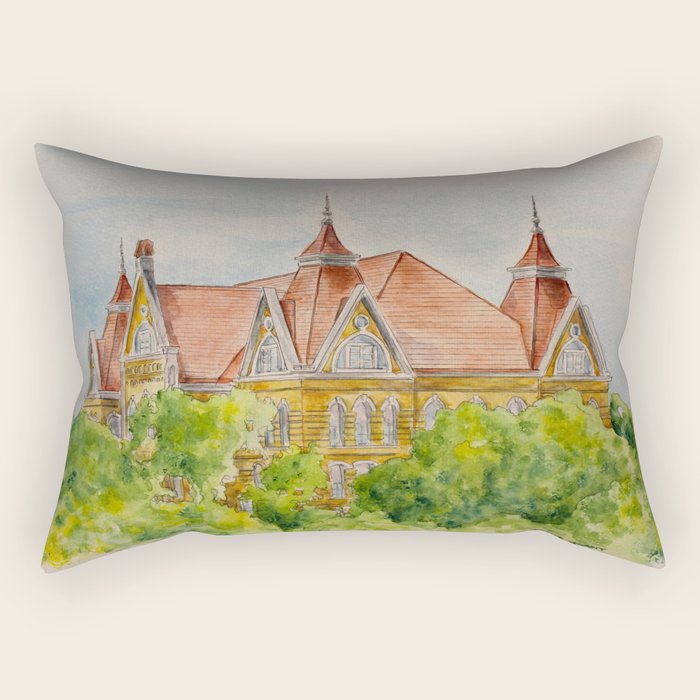 Texas State (SWT) University Old Main Building, San Marcos, TX Rectangular Pillow Gallery Image 2