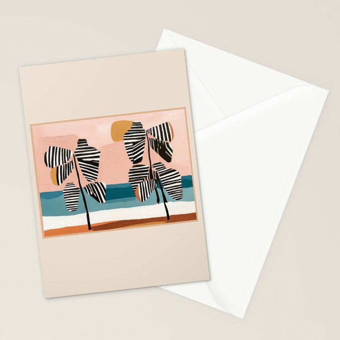 Tropical Sunset Palms II Stationery Card Gallery Image 2