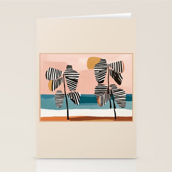 Tropical Sunset Palms II Stationery Card Gallery Image 1