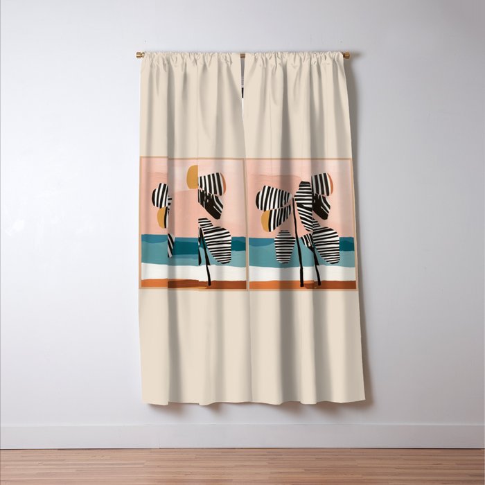 Tropical Sunset Palms II Window Curtain Gallery Image 3