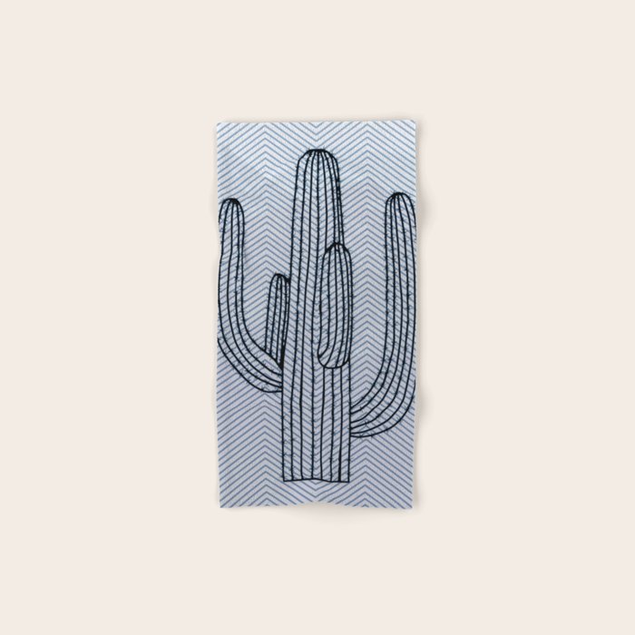 Deserted Cactus - chevron slate Towels Gallery Image 1