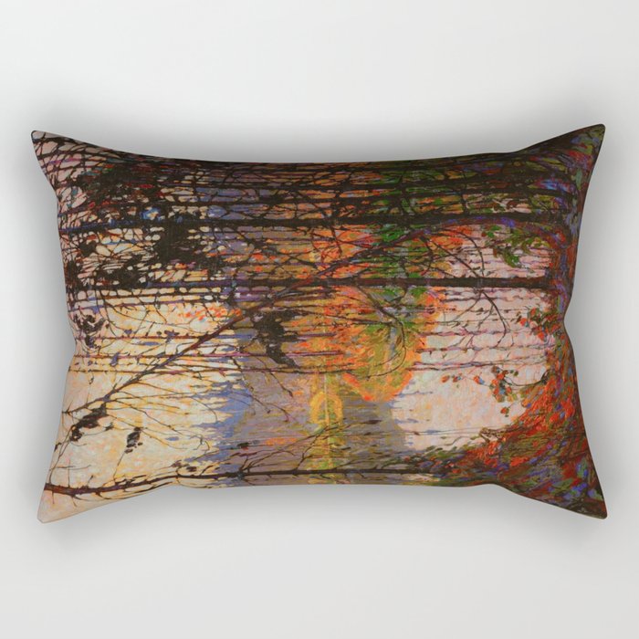 Tom Thomson Northern River 1915 Canadian Landscape Artist Rectangular Pillow Gallery Image 2