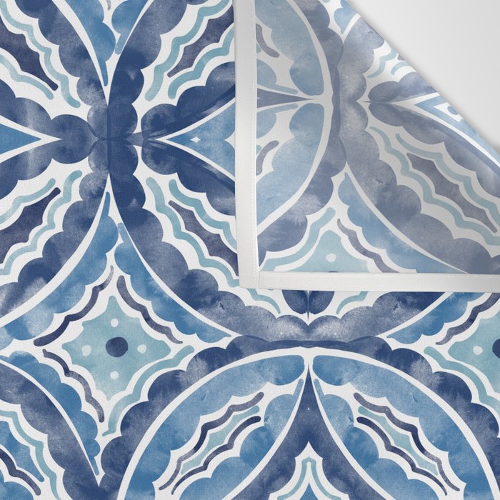 Moroccan Vibes Indigo C Wall Tapestry Gallery Image 3