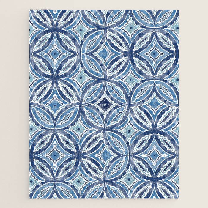 Moroccan Vibes Indigo C Jigsaw Puzzle Gallery Image 1
