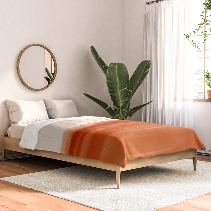 Watercolor Abstract 08 Burnt Orange Landscape Comforter Gallery Image 2