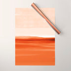 Watercolor Abstract 08 Burnt Orange Landscape Wrapping Paper Gallery Image 1