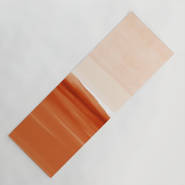 Watercolor Abstract 08 Burnt Orange Landscape Yoga Mat Gallery Image 1