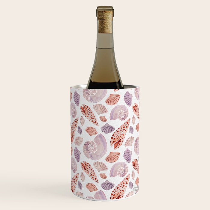 Watercolor Seashells Wine Chiller Gallery Image 3