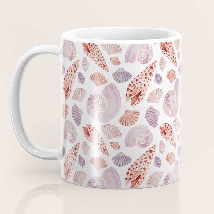 Watercolor Seashells Coffee Mug Gallery Image 3