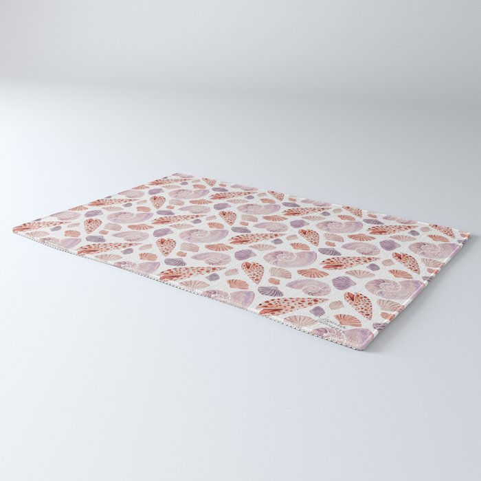 Watercolor Seashells Rug Gallery Image 3