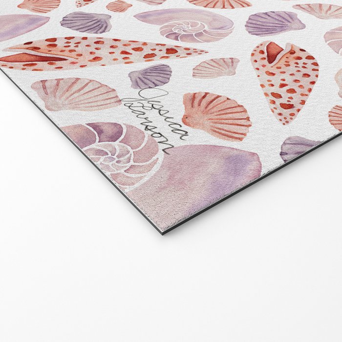 Watercolor Seashells Welcome Mat Gallery Image 2