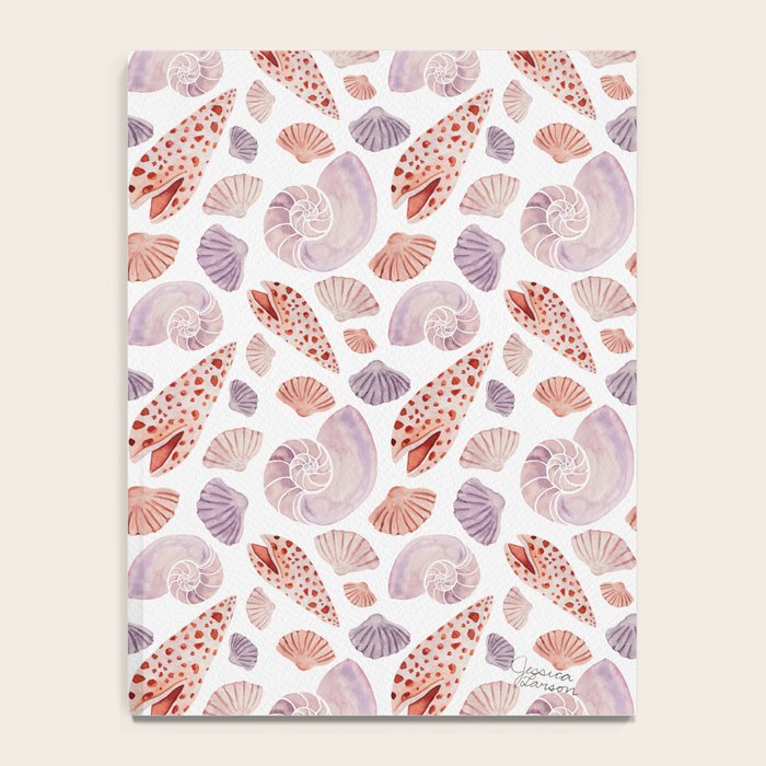 Watercolor Seashells Notebook Gallery Image 4