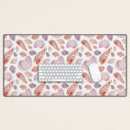 Watercolor Seashells Desk Mat Gallery Image 1