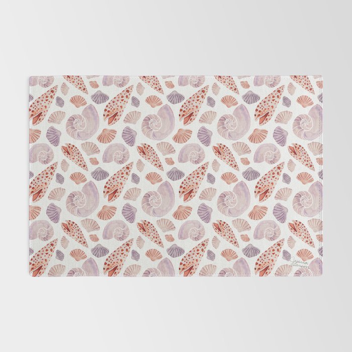 Watercolor Seashells Rug Gallery Image 2