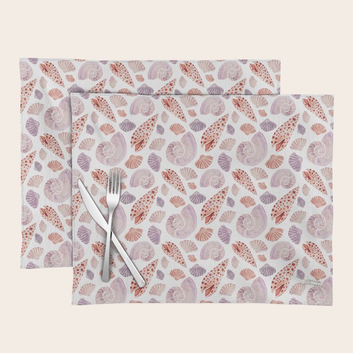 Watercolor Seashells Placemat Gallery Image 1