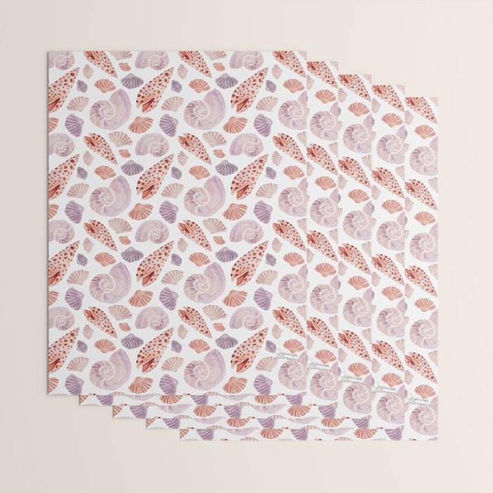 Watercolor Seashells Wrapping Paper Gallery Image 3