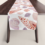 Watercolor Seashells Table Runner Gallery Image 1