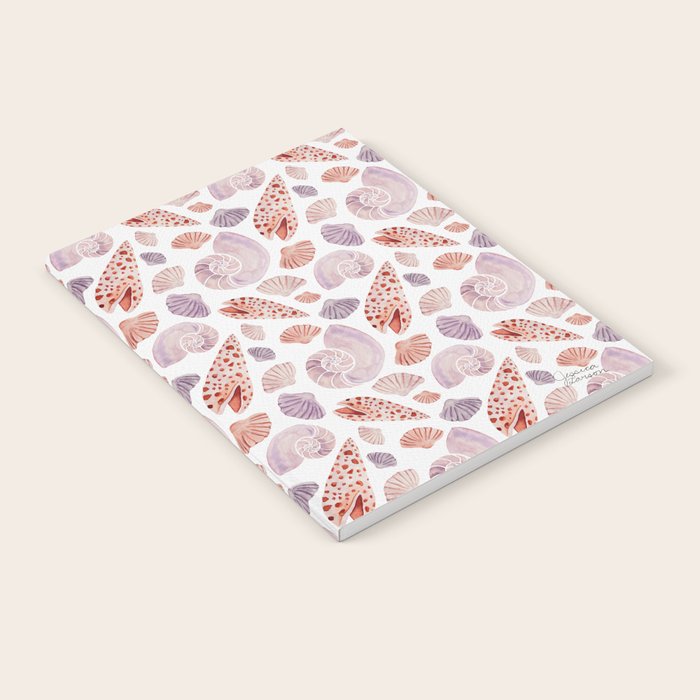 Watercolor Seashells Notebook Gallery Image 1