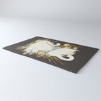 Swan Dance - Charcoal Black Background Rug Gallery Image 3